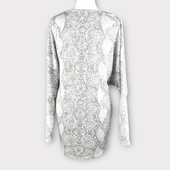 WHBM Knit Dolman Tunic - Grey and White - Size Small - Picture 5 of 9